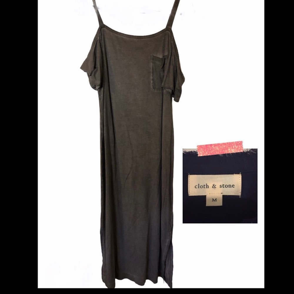 Cloth & Stone maxi dress with open shoulders. Size Medium. Like New.
